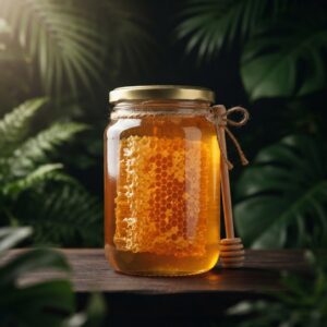 Honey with Comb Jar